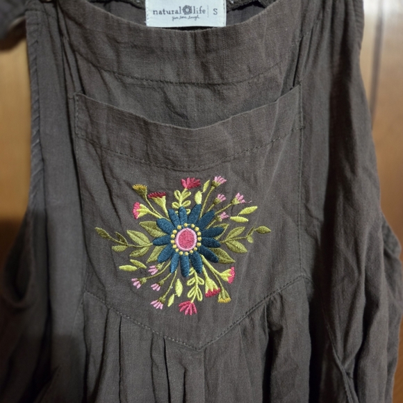 Natural Life Carrington Mushroom Wide Leg Bohemian Jumpsuit Size Small - Picture 4 of 6